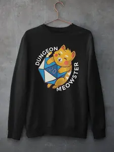 Dungeon Master Cat Sweatshirt - Dungeon Meowster, D&D Sweatshirt, RPG Shirt, Fantasy Gamer Gift, Geek Apparel