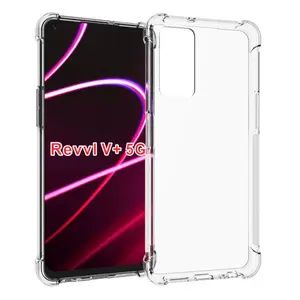 T-Mobile Revvl V Plus Anti-Drop Transparent Air Cushion Silicone Case, Shockproof Protective Cover, Durable Phone Protection
