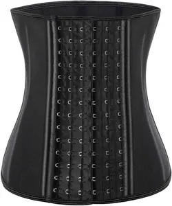 Waist Trainer for Women Corset Cincher Body Shaper Girdle Trimmer with Steel Bones Extender