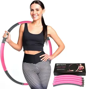 Hoola Hoop for Adults Premium Stainless Steel Core 2lb Hula Hoop Pink Black