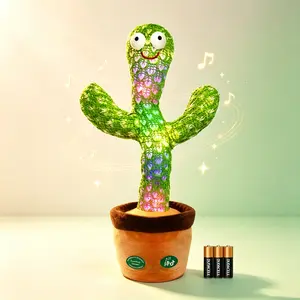Cute Dancing Talking Cactus Stuffed Soft Doll - 120 Songs, Sound Recording, Adjustable Volume, Sensory Learning Tool for Infants, Ideal Gift by summerwins, Infant, Sensory Learning Tools