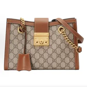 Pre-owned GUCCI Padlock Small Brown Shoulder Crossbody Bag