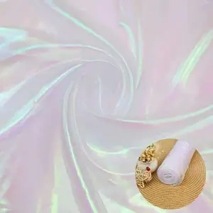 Symphony Laser Cloth Colorful Cloth Glass Gauze Flat Colorful Costume Cloth Bright Mesh Gauze Stage Decoration Gauze