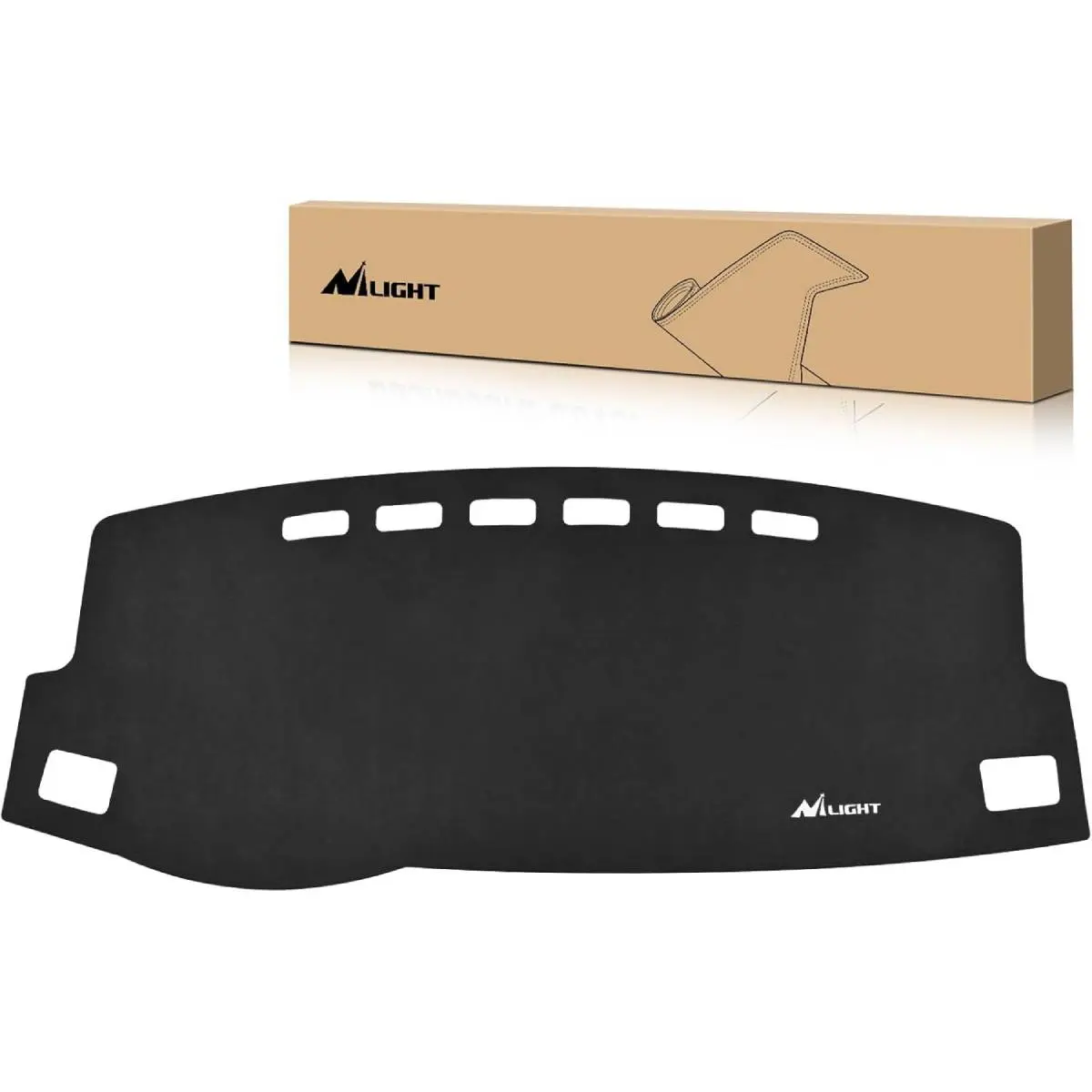 Nilight Dash Cover for Toyota Corolla 2014 2015 2016 2017 2018, Custom Fit Suede Dashboard Mat Non‑Slip Sunshade Glare Protector Interior Accessories Black, Suede Material