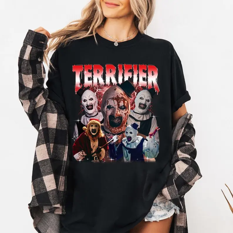 Terrifier Circus Shirt, Horror Movie Halloween T-Shirt, Spooky Circus Graphic Tee For Horror Fans & Halloween Shirt, Scary Horror