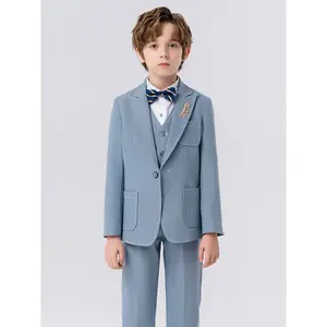 Bebekids  Little Gentleman Luxe 4-Piece Outfit| Blazer + Vest + Pants + Bow Tie| Smooth Wrinkle-Resistant Fabric| Ideal for School Graduation, Family Reunions and Professional Portraits| Create a Polished & Elegant Look| No Shirt--23711
