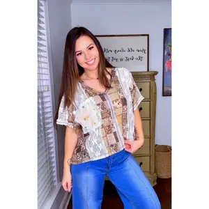 POL V-neck short sleeve top