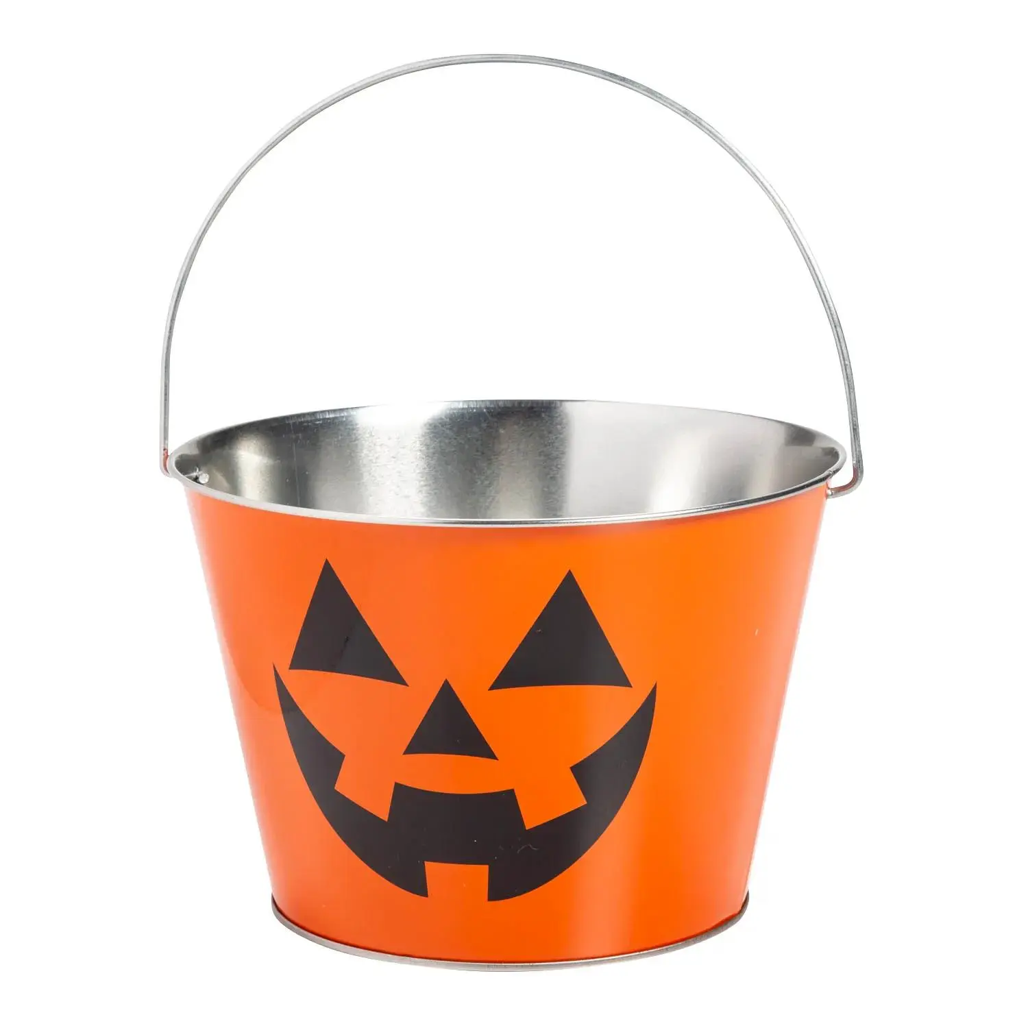 Large Jack-O’-Lantern Pails, Multicolor Halloween Unisex Bathroom Gadget, 8½x5¾" Size, Sturdy Handle