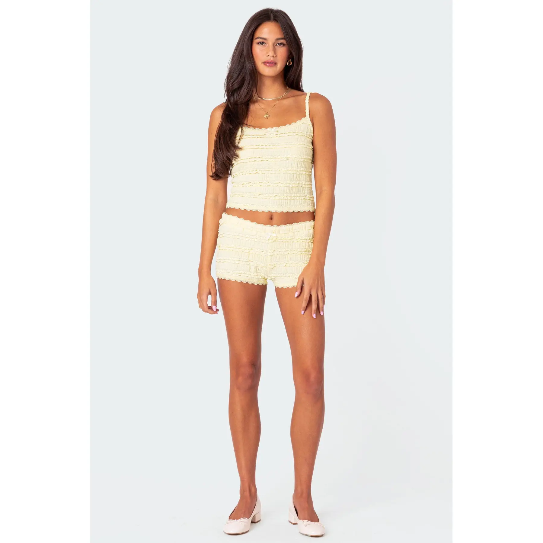 Lucy Ruffled Lace Shorts