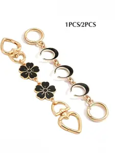 1pcs/2pcs Wallet Chain Extender, Bag Strap Extender, bag extender，Replacement Piece for Women and Girls, Floral Design, All Seasons, Cute Style