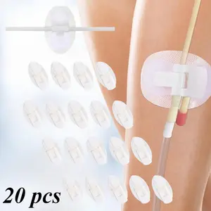 20 Pcs Catheter Support Straps Catheter Stabilizers Extra Large Catheter Leg Bags Leg Strap Support Breathable Foam Anchor Hook and Loop Adhesive Catheter Supplies Healthcare Kit
