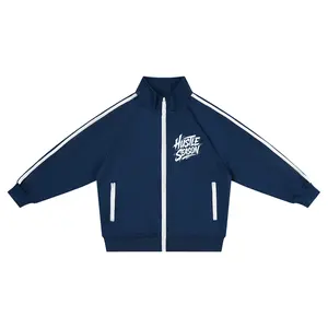 Kids HUSTLE SEASON  Contrast Tape Coach Jacket
