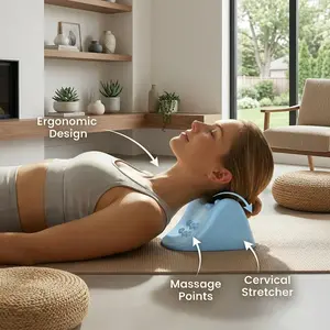 Eva Neck Shoulder Relaxer, Dual Relaxation Stress Relief, Relaxation Aid, Cervical Spine Massage Pillow, Neck Stretching Device, Christmas Gift