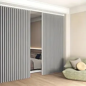 Large Size Partition Curtain Foldable Privacy Protection Room Divider Metal Hooks No Rod Included Door Curtain