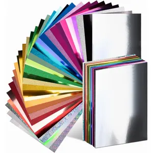 30 Pack Metallic Glitter Cardstock Paper Sheets, 8" x 12" Color Foil Mirror Shimmering Paper 250gsm/92lb For Arts and Crafts, Decorative, Weddings & Birthdays Invitations, Scrapbook Supplies