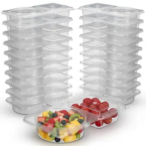 20-Pack Reusable Snack Boxes with Lids Snack Trays and Portion Control Boxes Lunch Accessories for School Lunches and Meal Preparation