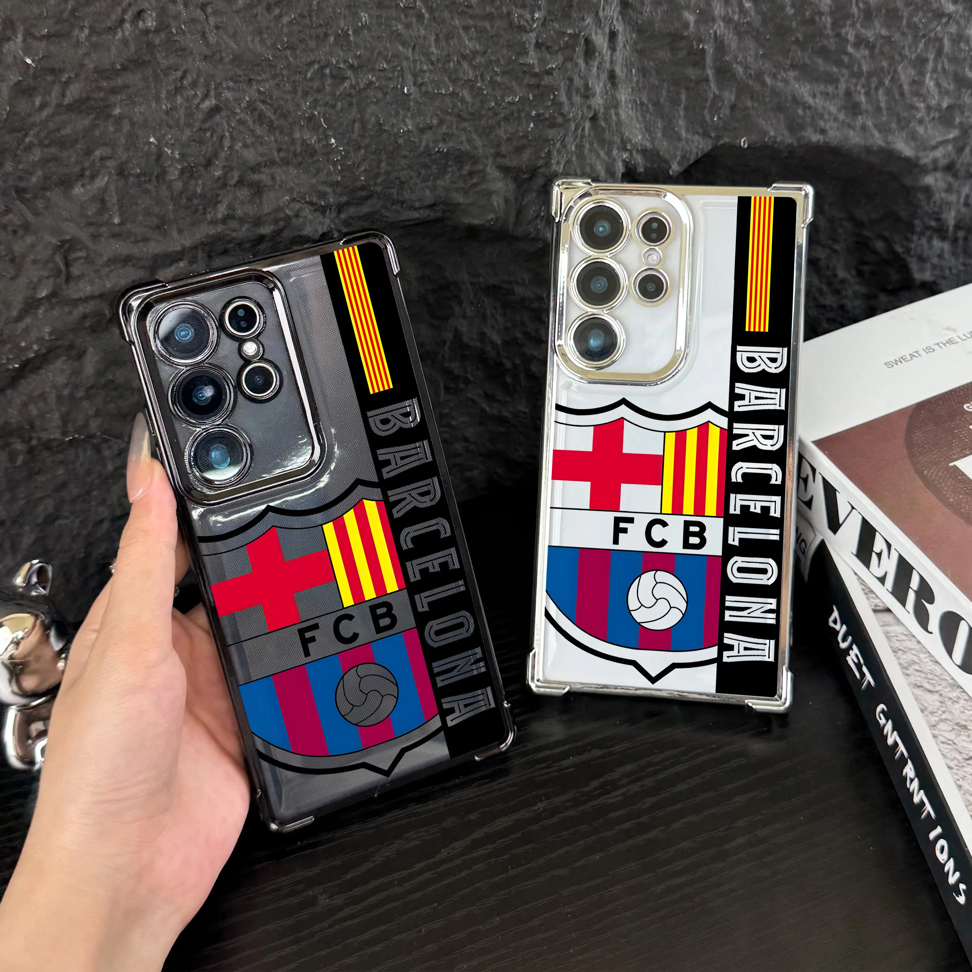 Premium Glossy Finish Phone Cover Sporty Vibes Design For Samsung Galaxy S25 S24 S23 S22 PLUS ULTRA FE iPhone 17Pro Max Air 16 15Plus 14 13 12 11 XR XS  Anti Drop Electroplated Frame Trendy Streetwear .NN158
