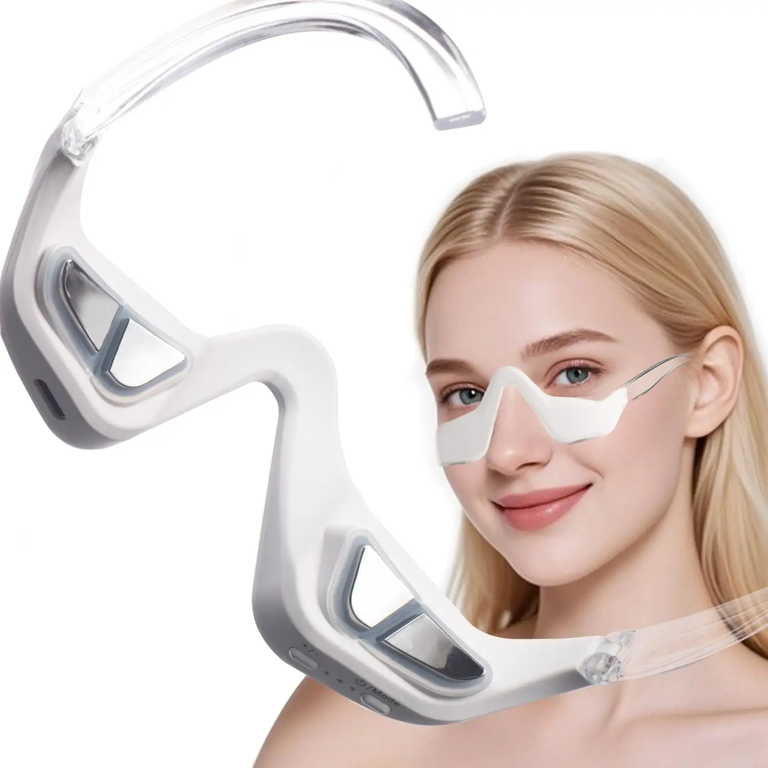 Under Eyes Light Therapy Massager Glasses, Microcurrent Eye face led red Light Beauty Device Under Eye Massager Eyes Bag Remover