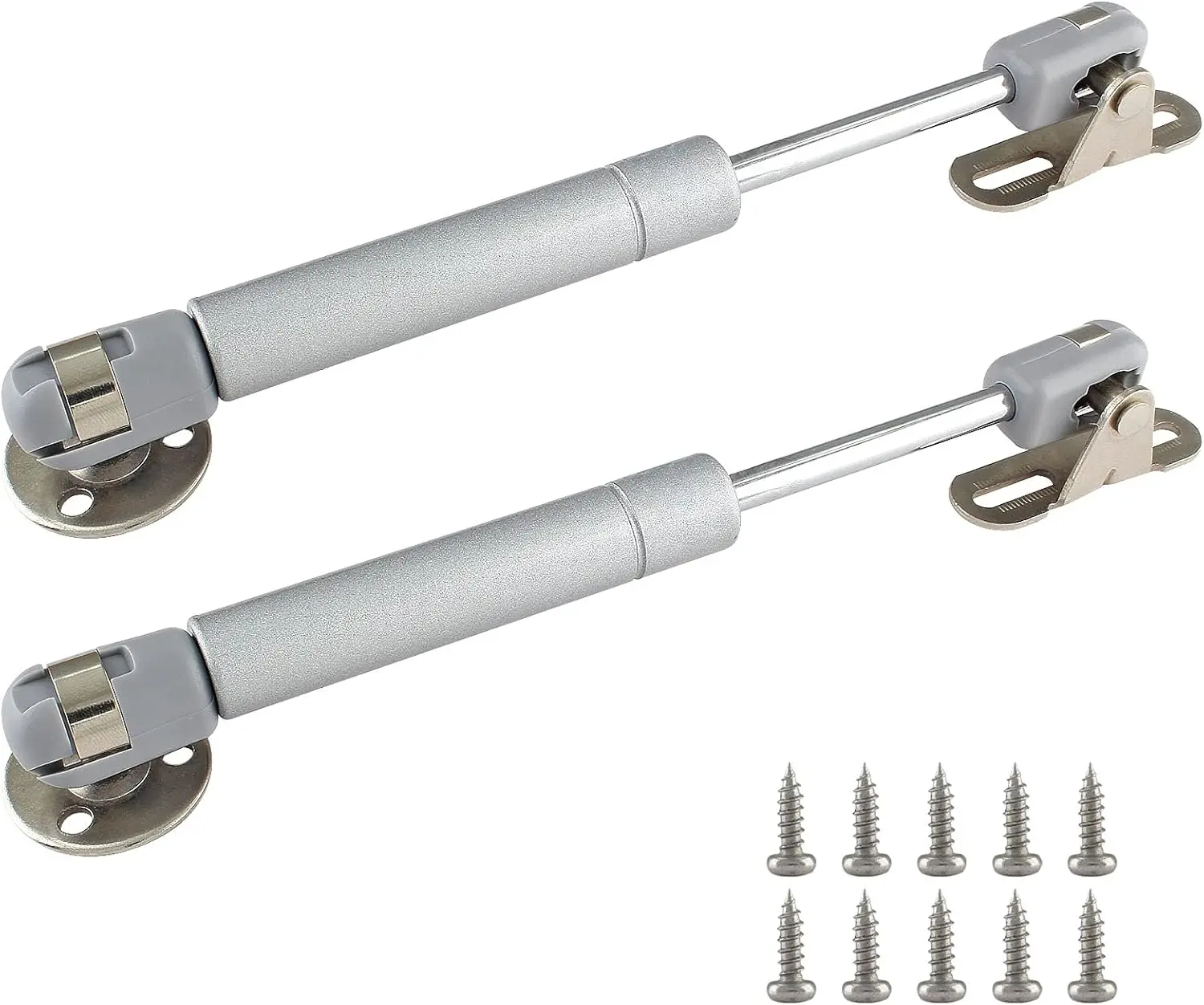 2Pcs 50N/ 10lb Gas Struts, 6 Inch Length Safety Lift Support Cabinet Hinge Gas Spring Soft Open Lid Hinge for Kitchen, Shocks, Cupboard