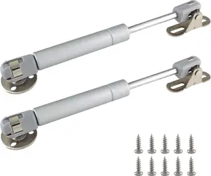 2Pcs 50N/ 10lb Gas Struts, 6 Inch Length Safety Lift Support Cabinet Hinge Gas Spring Soft Open Lid Hinge for Kitchen, Shocks, Cupboard