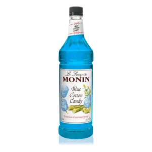 Monin Blue Cotton Candy Syrup - Bottle (1L)