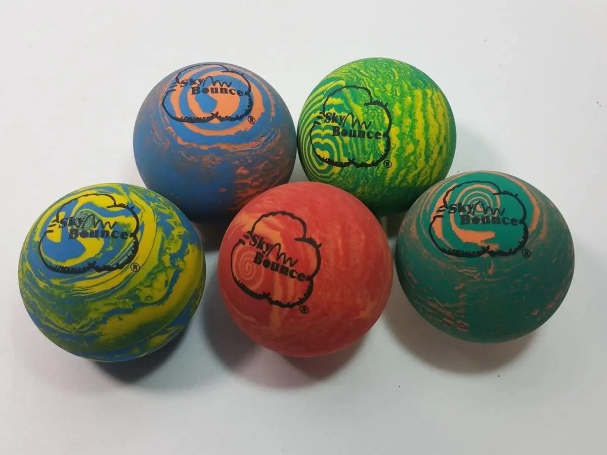 Vibrant Hollow Sports Ball 12-Pack for Kids Outdoor Play, 2.25 inch Unisex Handballs for Gym Class and Party Favors, Ball Set, Rubber, Racquetball, Hollow Rubber, Standard Size
