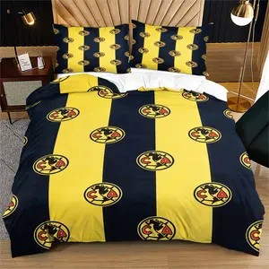 Mexico Club America Bedding Set (includes 1 Fitted Sheet & 1-2 Pillowcases), Duvet Set, Teen Bedroom Dorm Decor, Perfect Gift for Fans
