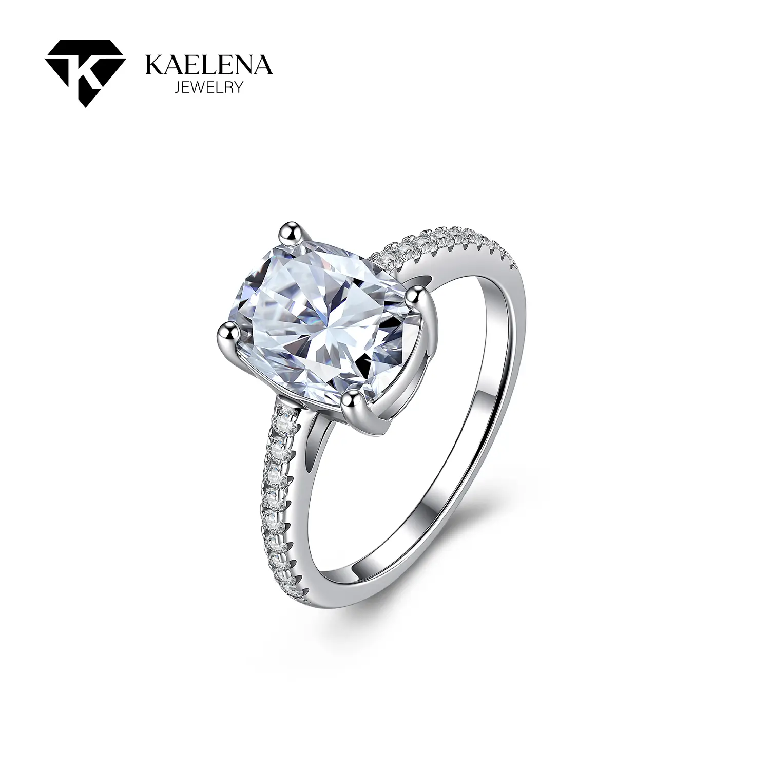 Kaelena Cushion Cut 1-3CT Lab-Grown Moissanite Engagement Ring in S925 Sterling Silver  Perfect Mother's Day, Valentine's Day, Anniversary & Birthday Gift for Her