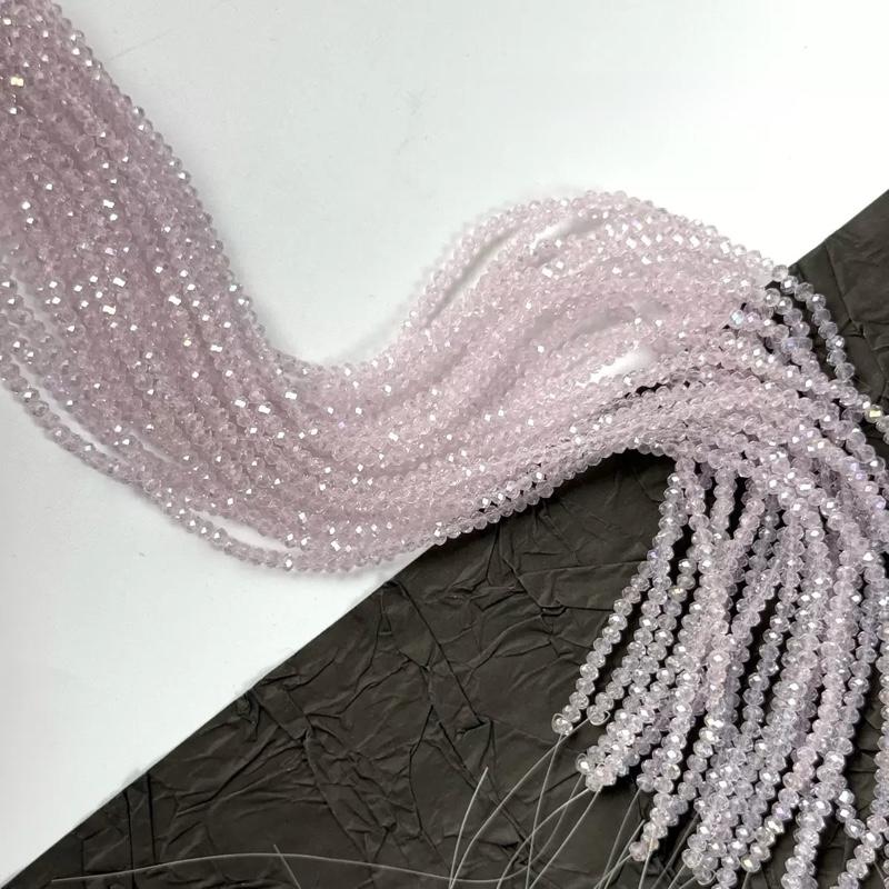 4mm Crystal Glass Beads Flat Faceted Loose Spacer Glass Beads for Jewelry Making Jewelry DIY  10strings （1000-1100pcs)