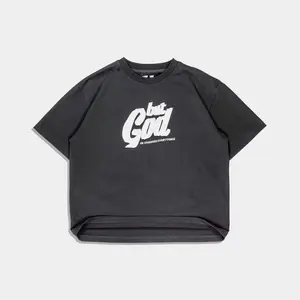 But God Boxy Cotton Tee Oversized Streetwear
