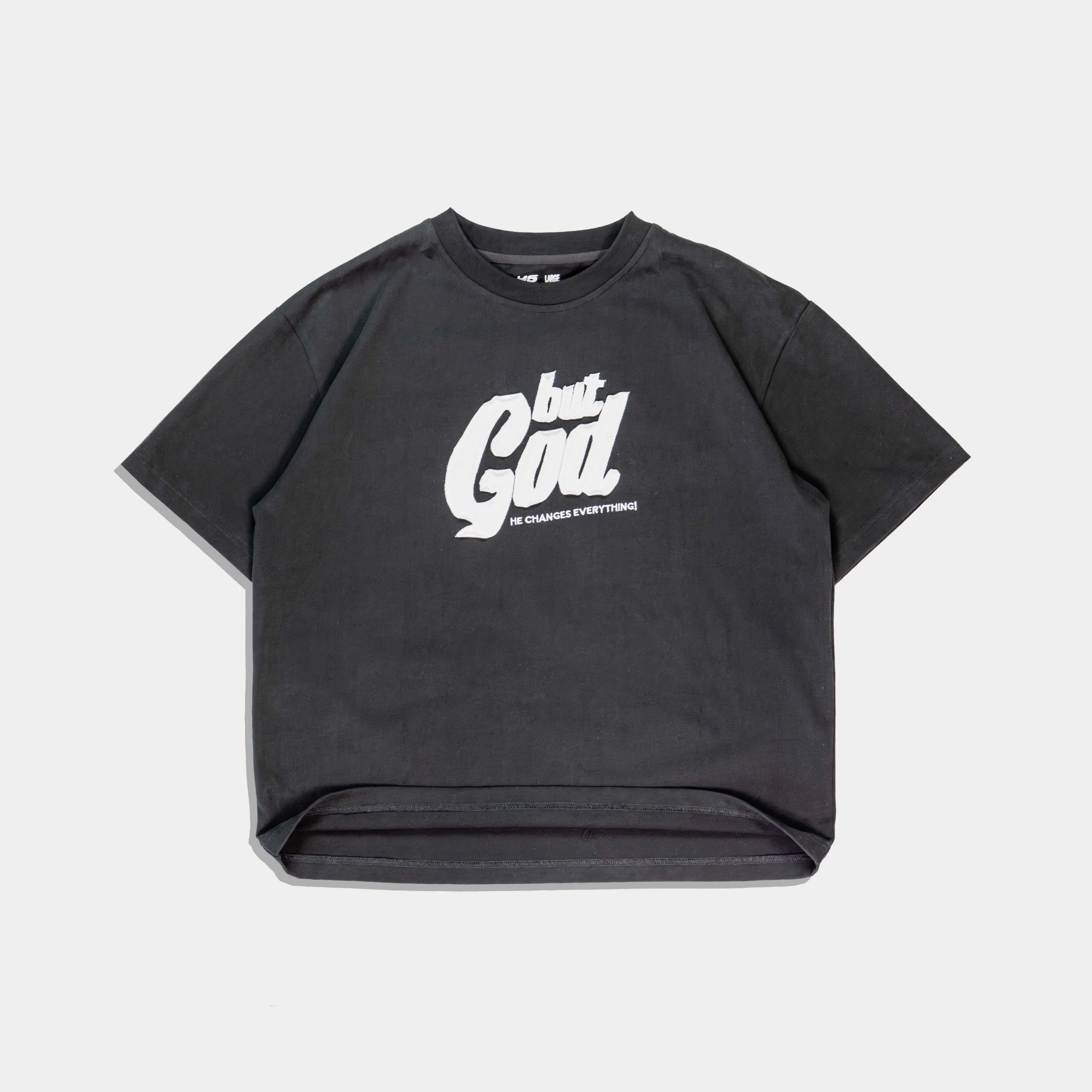 But God Boxy Cotton Tee Oversized Streetwear