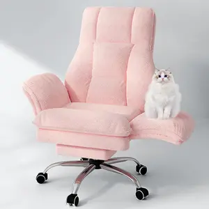 [Gaming Chair] Ergonomic Gaming Office Chair, Flip-Up Armrests for Pets & Cross Legged Sitting, Reclining Executive Computer Chair with Footrest & Premium Tech Fabric Wide Seat, Suitable for Living Room, Bedroom