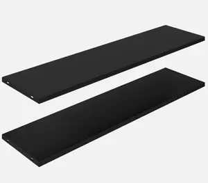 YITAHOME 2PCS Space-Saving Waterproof Shelf Metal Storage Shelves, Black