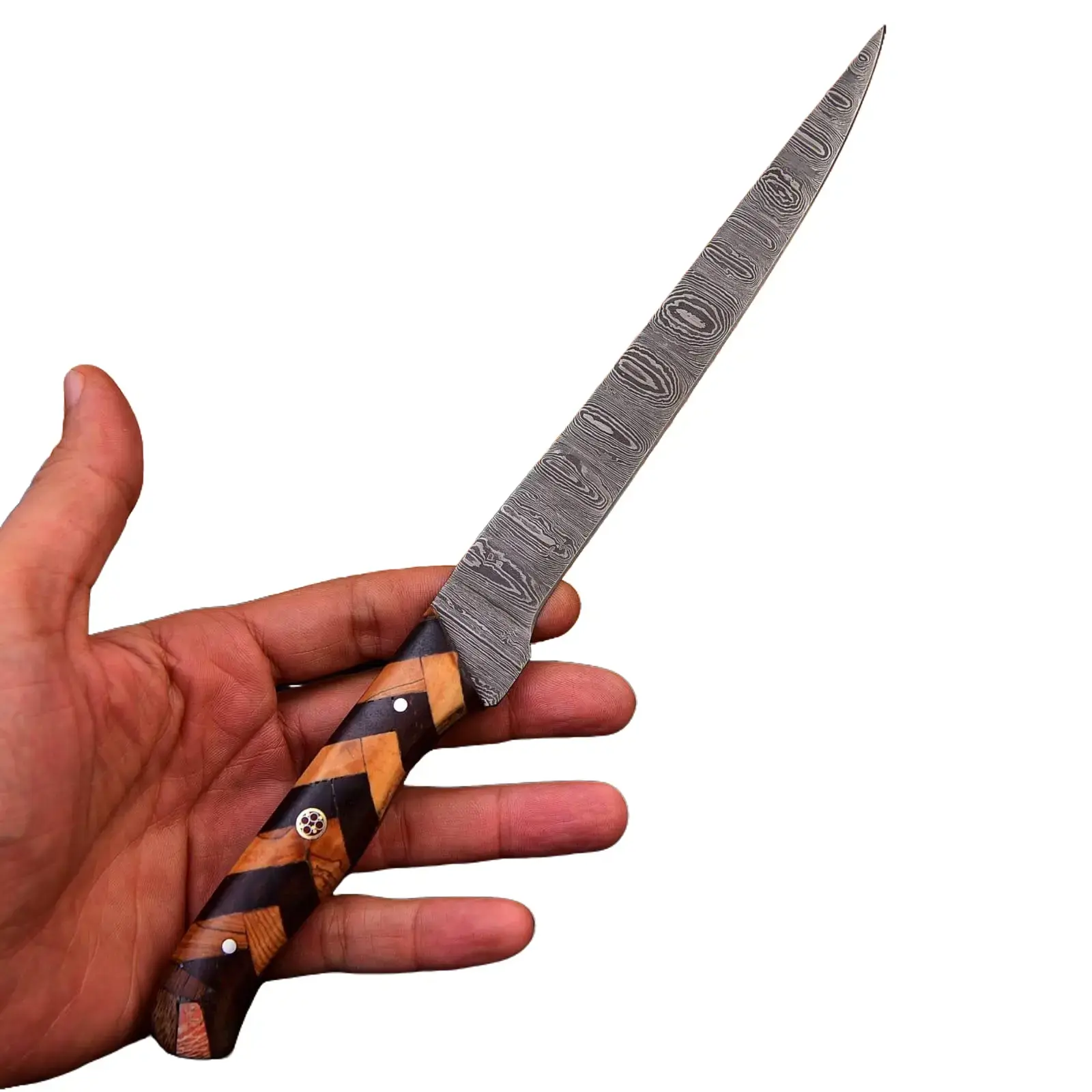 Luxury Handmade Damascus Steel Fixed Blade Knife fillet Knife Chef Kitchen Utility Knife