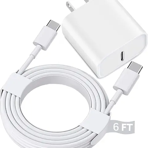iPhone 16 15 Charger Fast Charging White Type C Chargers Block iPhone 16 Chargers with 6FT Cable for iPhone 16/16 Plus/16 Pro/16 Pro Max/iPhone 15/15 Pro Max/iPad Pro/AirPods Smartphone and Cellphone