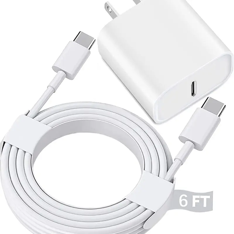 iPhone 16 15 Charger Fast Charging White Type C Chargers Block iPhone 16 Chargers with 6FT Cable for iPhone 16/16 Plus/16 Pro/16 Pro Max/iPhone 15/15 Pro Max/iPad Pro/AirPods Smartphone and Cellphone