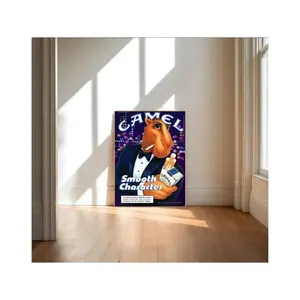 Joe Camel Cigarete Ad - Nostalgic Tobaco Character poster - Printable Wall Art - Retro Advertisement Poster - Vintage Home Decor