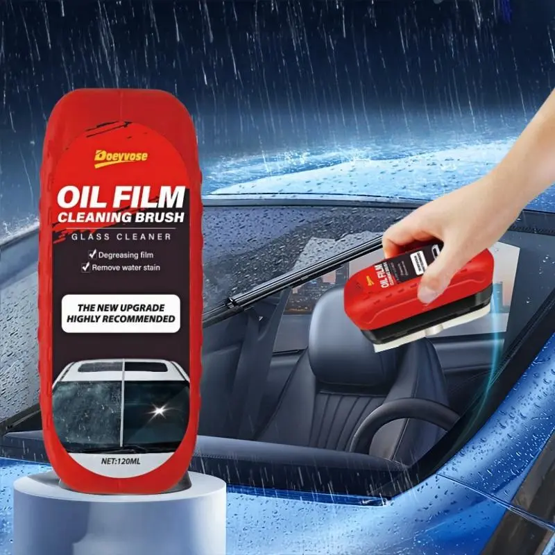 Car Windshield Cleaning Brush, Car Windshield Oil Film Remover, Car Windshield Cleaner, Rainproof Brush, Car Window Cleaning Tool, Car Wash Accessories, Car Wash Supplies