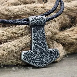 Viking Mjolnir Necklace Thor Hammer Stainless Steel Pendant