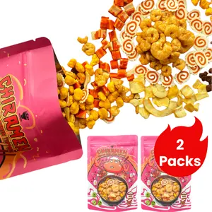CHIRAMEN Dried Seafood Mixed Ramen Toppings Pack of 2, Shrimp, Fish Cake, Squid, Imitation Crab, Eggs, Perfect for Cup Noodle