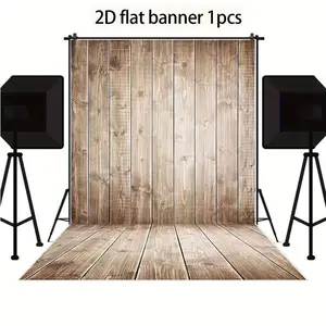 1PC,2D Flat Vintage Wood Photography Backdrop, Festival Event Decoration Photo Background Board, Wood Grain Themed Shooting Backdrop, Background Prop for Birthday Party Wedding Scene Arrangement