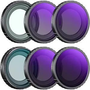 K&F Concept 6-Pack Camera Lens Filter Set for Insta360 GO 3S - Optical Glass CPL, UV, ND Series (ND8, ND16, ND32, ND64) Protector Accessories (Not Compatible with Insta360 GO 3)
