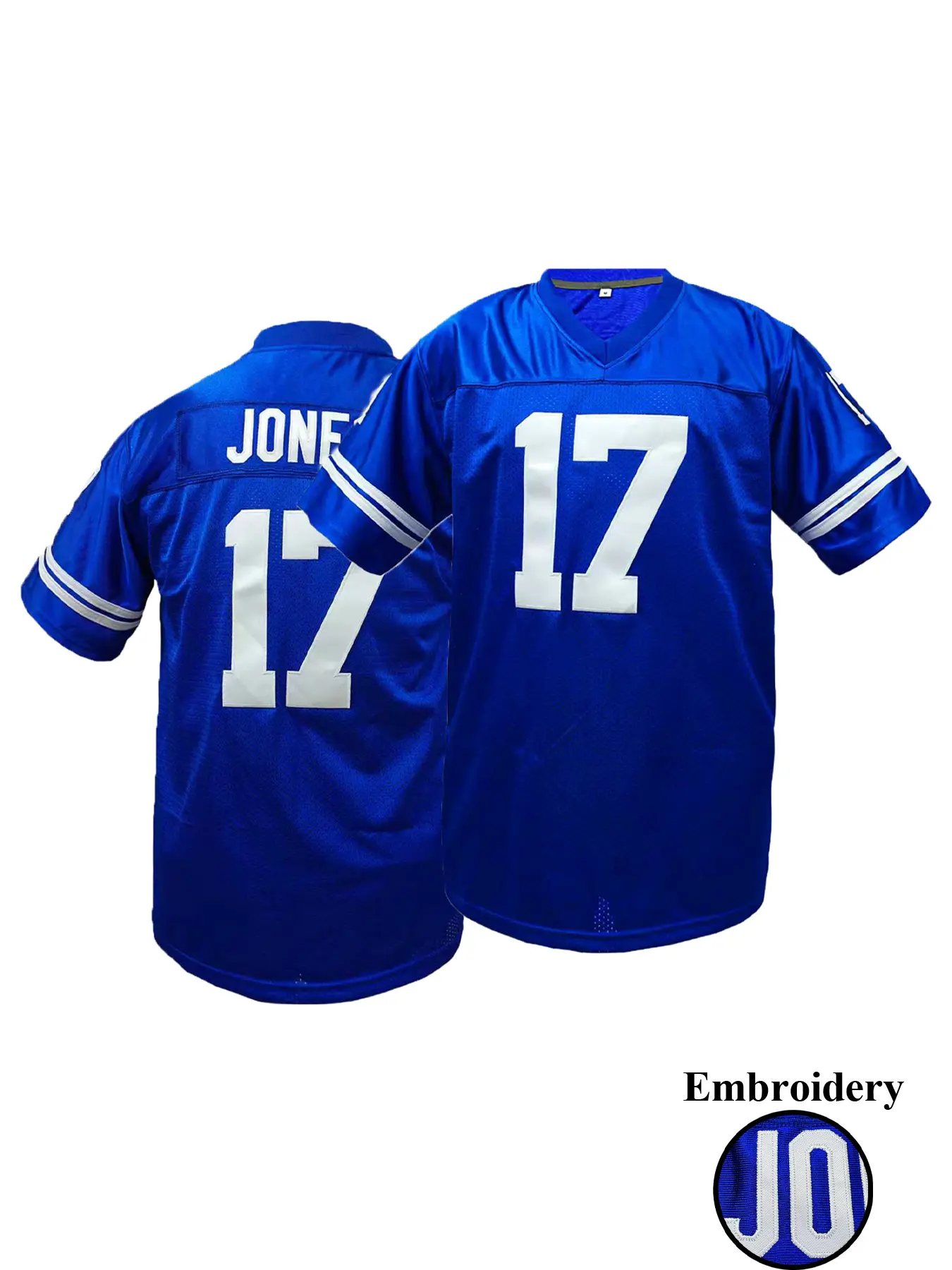 Men's Stitched Football Jersey, V Neck Embroidered Pullover, Breathable Short Sleeve Indianapolis #17 #28 Rugby Jersey Casual Loose Fit, Unisex, All Seasons Football Shirts, Stylish Jersey