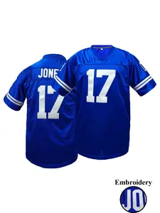 Men's Stitched Football Jersey, V Neck Embroidered Pullover, Breathable Short Sleeve Indianapolis #17 #28 Rugby Jersey Casual Loose Fit, Unisex, All Seasons Football Shirts