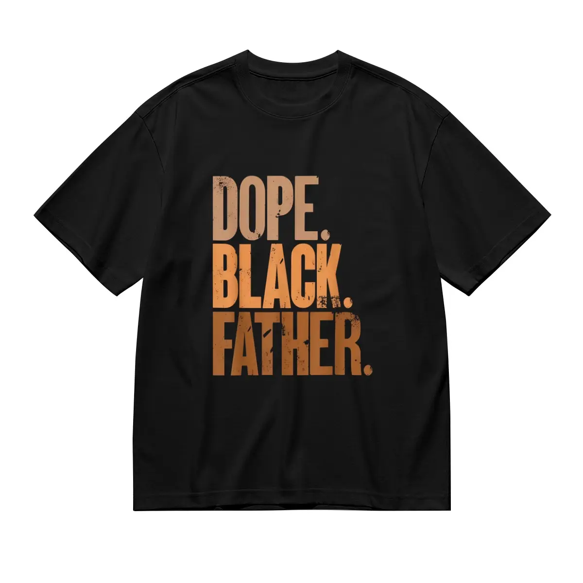 Men's "Dope Black Father" Graphic Short-Sleeve Round Neck Casual Streetwear Sports Top for Proud Dads, Shortsleeve, Clothes, Menswear, Tshirt, Classic, Unisex Fit, Short Sleeves, Multi-Size, T-Shirt, Check Size Chart