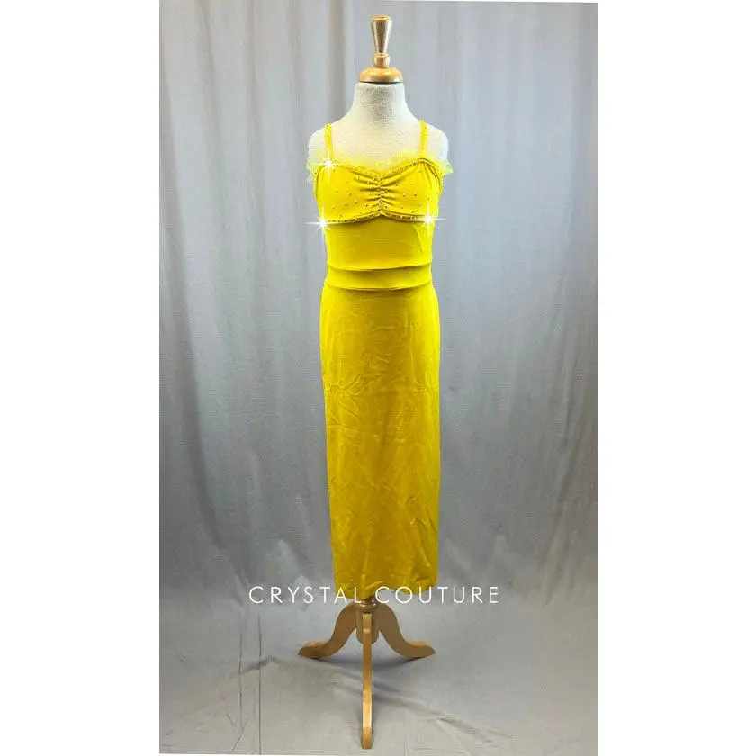 Bright Yellow Dress With Built In Leotard