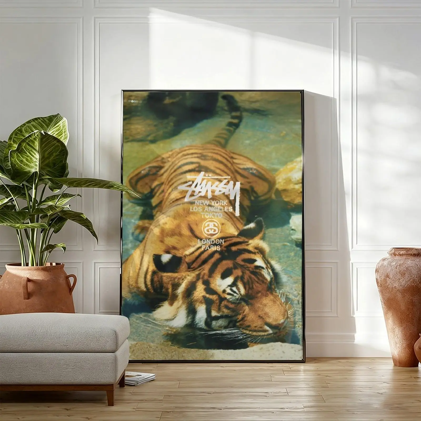 Tiger Aesthetic Poster | Retro Streetwear Wall Decor | Cool Room Decor For Guys Tiger Aesthetic Poster | Retro Streetwear Wall Decor | Cool Room Decor For Guys