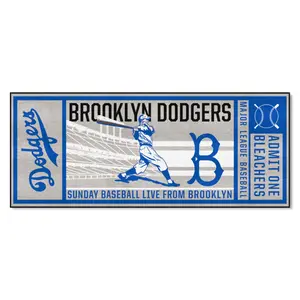 Brooklyn Dodgers Ticket Runner - 30"x72"
