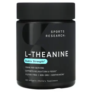 Sports Research L-Theanine, 200 mg, 120 Softgels
