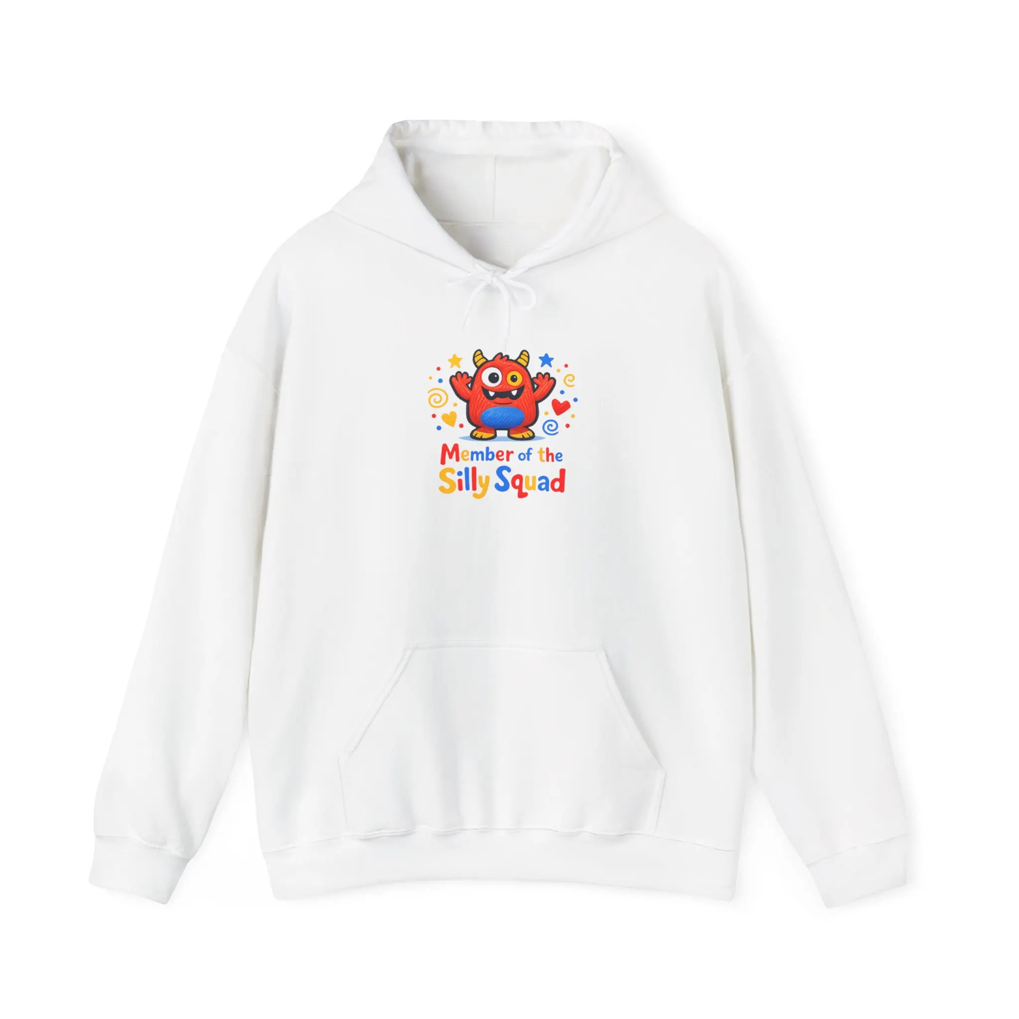 Silly Squad crayon drawing Hoodie | playful doodle, naïve illustration